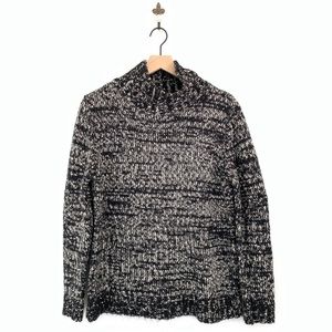Zara Knit Marled Mock Neck Pullover Sweater